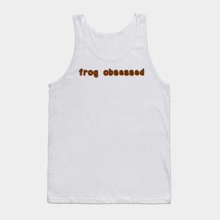 frog obsessed dark brown Tank Top